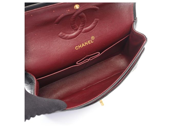 Borsa a Spalla Chanel Matelassé Double Flap Nero - vista 3