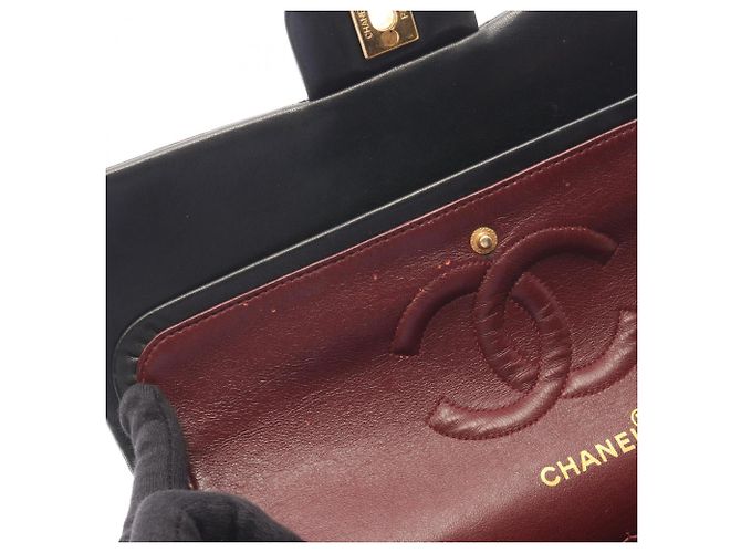 Borsa a Spalla Chanel Matelassé Double Flap Nero - vista 6