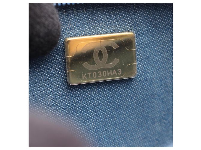 Borsa a Spalla Chanel Matelassé Denim Blu - vista 5