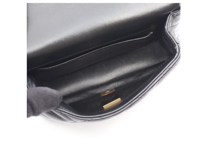 Borsa a tracolla Chanel Matelassé in agnello Nero - vista 3