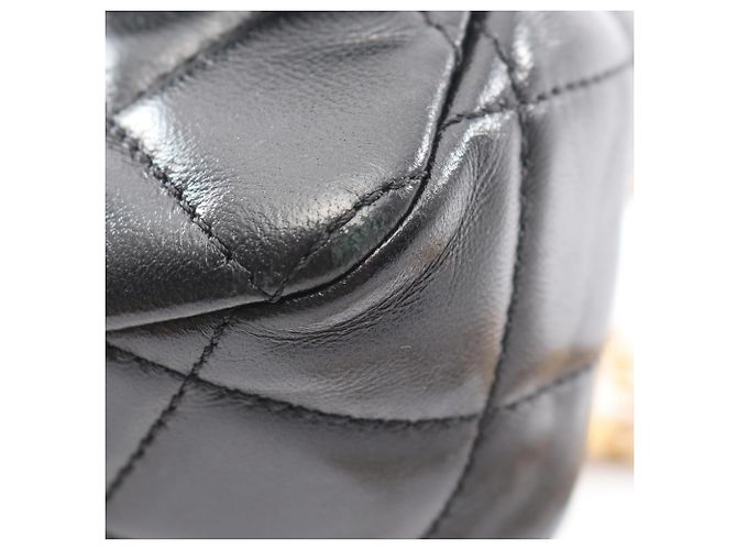 Borsa a tracolla Chanel Matelassé in agnello Nero - vista 9