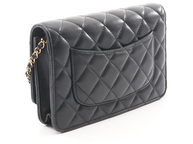 Timeless Borsa a tracolla Chanel Matelassé in agnello Nero - vista 2