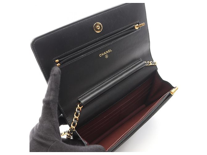 Timeless Borsa a tracolla Chanel Matelassé in agnello Nero - vista 3