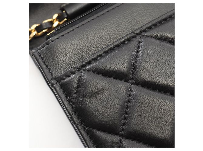 Timeless Borsa a tracolla Chanel Matelassé in agnello Nero - vista 6
