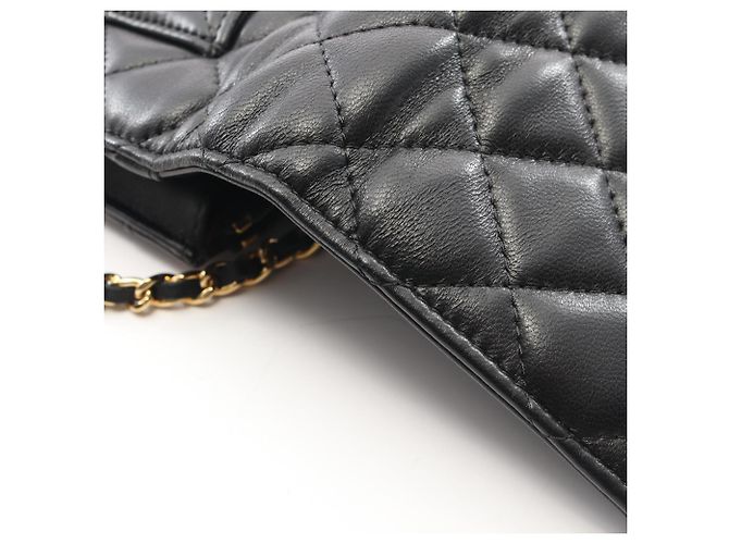 Timeless Borsa a tracolla Chanel Matelassé in agnello Nero - vista 7