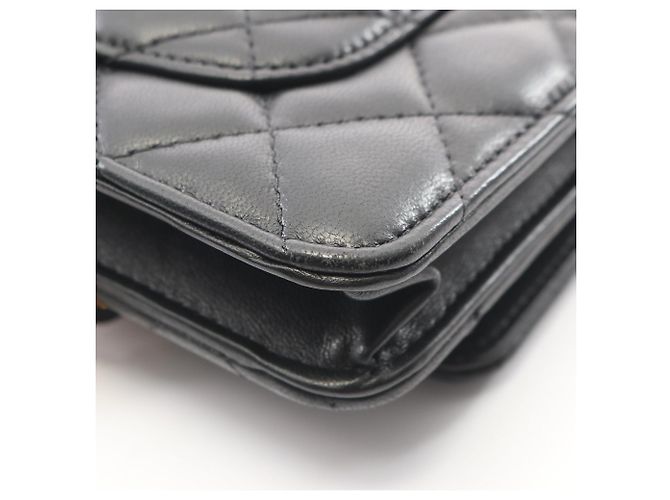 Timeless Borsa a tracolla Chanel Matelassé in agnello Nero - vista 9