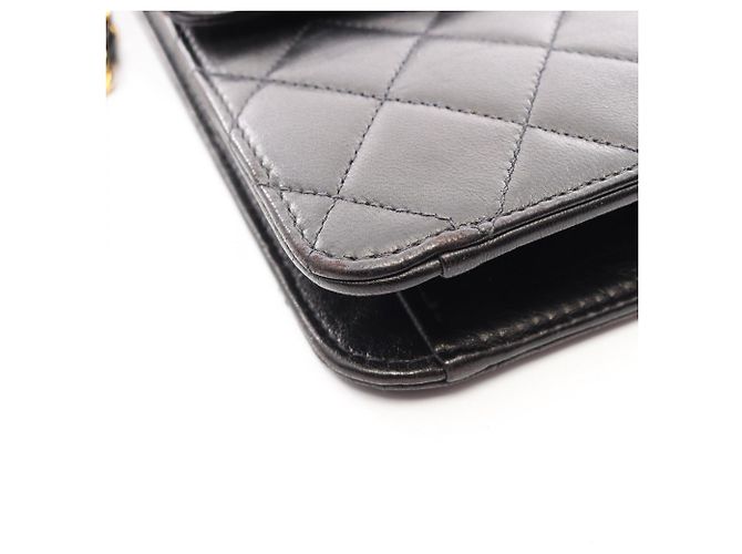 Borsa a Spalla Chanel Matelassé Single Flap Nero - vista 10