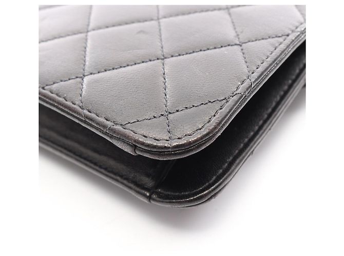 Borsa a Spalla Chanel Matelassé Single Flap Nero - vista 12