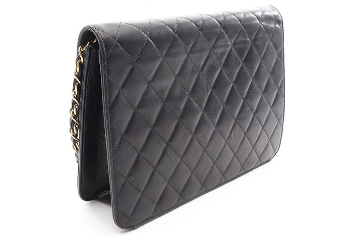 Borsa a Spalla Chanel Matelassé Single Flap Nero - vista 2