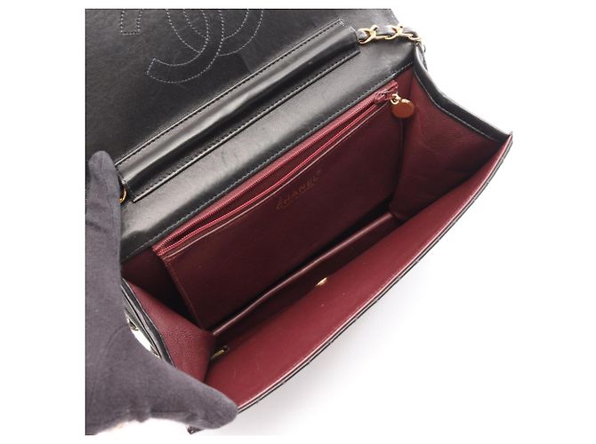 Borsa a Spalla Chanel Matelassé Single Flap Nero - vista 3