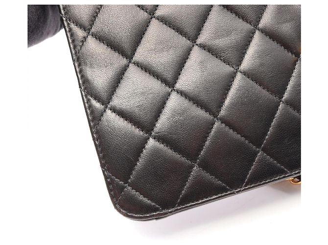 Borsa a Spalla Chanel Matelassé Single Flap Nero - vista 9