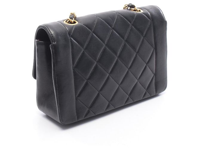 Borsa a Spalla Chanel Matelassé Diana Flap Nero - vista 2