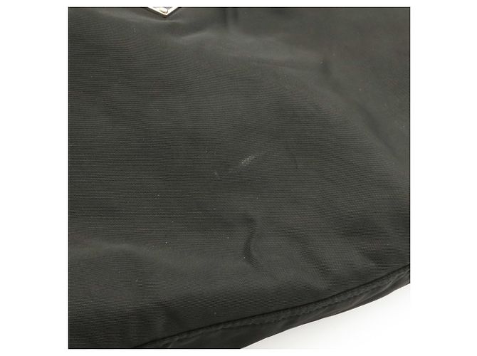 Borsa a tracolla Prada in nylon e pelle con triangolo Nero - vista 5