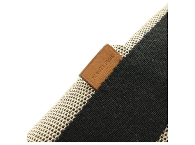 Hermès Borsa Hermes Saxon MM Nero Beige - vista 5