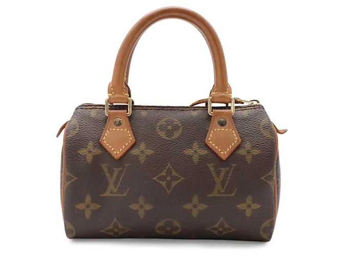 Pochette borsa Louis Vuitton Monogram Mini Speedy Marrone - vista 2