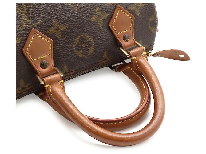 Pochette borsa Louis Vuitton Monogram Mini Speedy Marrone - vista 5