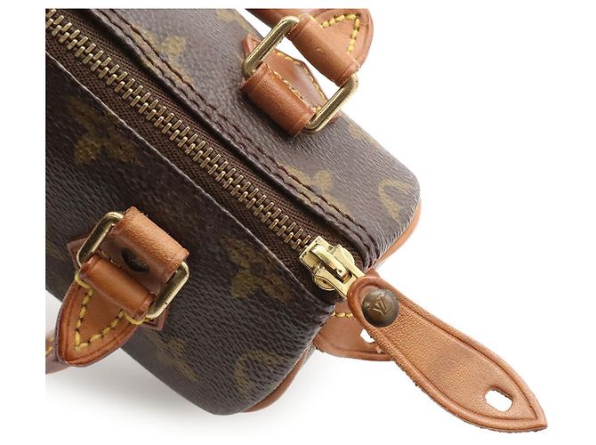 Pochette borsa Louis Vuitton Monogram Mini Speedy Marrone - vista 6