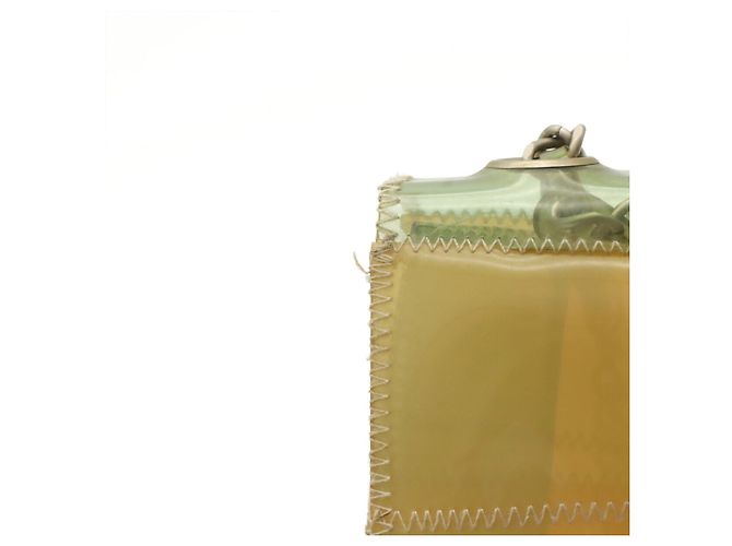 Chanel Chocolate Bar Coco Mark Chain Schultertasche Beige Hellblau - Ansicht 6