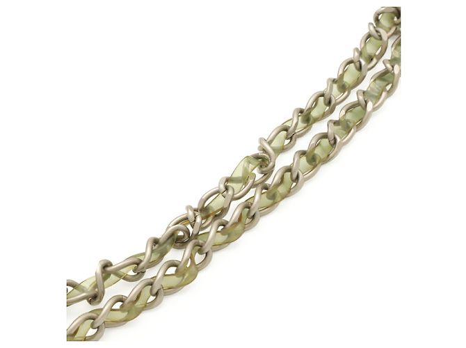 Chanel Chocolate Bar Coco Mark Chain Schultertasche Beige Hellblau - Ansicht 7