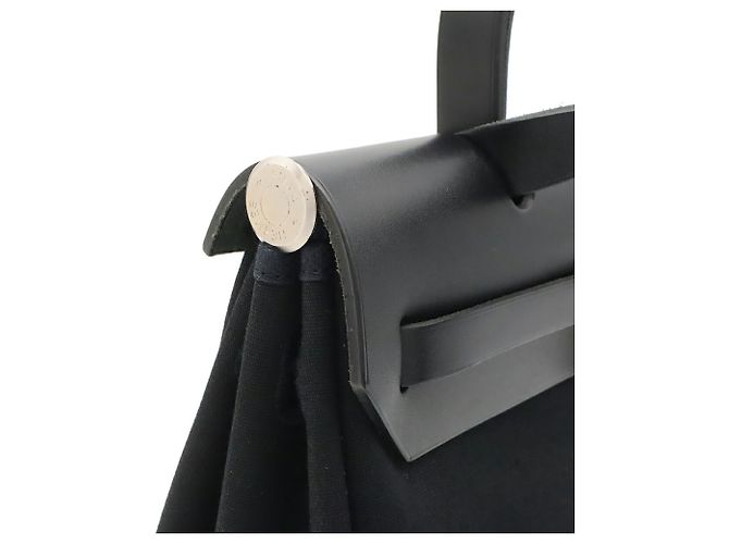 Hermès Borsa a mano in pelle Hermes Her Bag PM Nero - vista 6