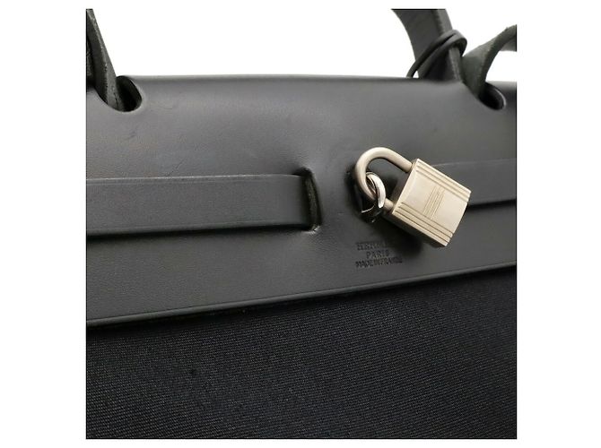 Hermès Borsa a mano in pelle Hermes Her Bag PM Nero - vista 7