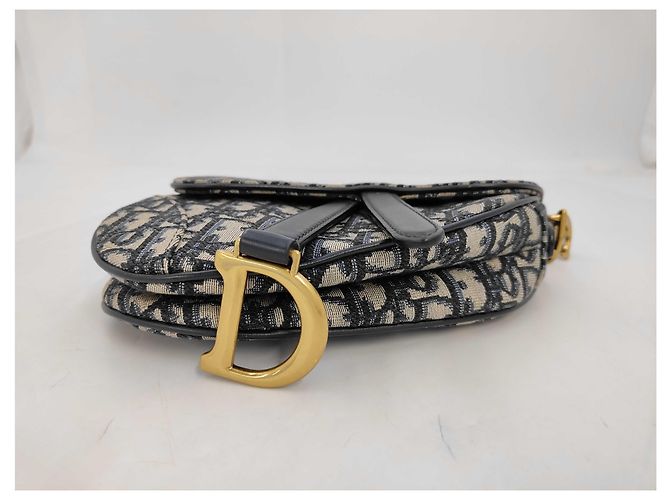 Christian Dior Saddle Oblique Canvas Mini Beige - vista 4