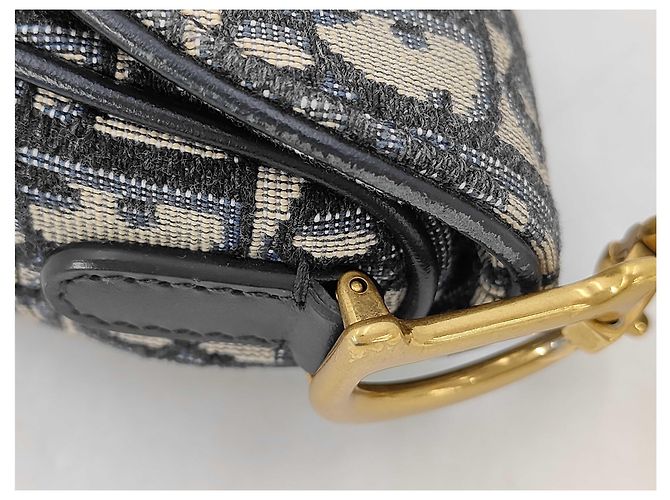 Christian Dior Saddle Oblique Canvas Mini Beige - vista 7