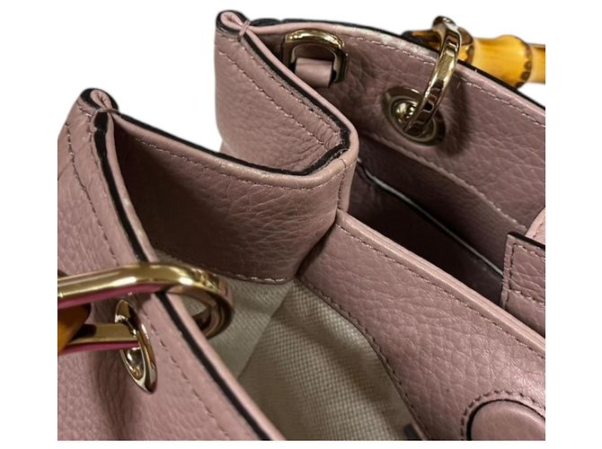 Borsa a Spalla Gucci Bamboo Rosa - vista 7