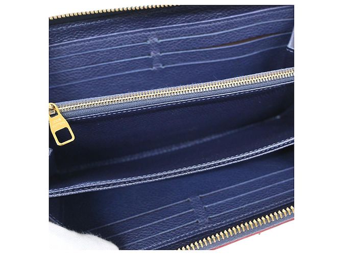 Louis Vuitton Portefeuille zippy Monogramme Empreinte Monogramme Empreinte Blu navy - vista 3