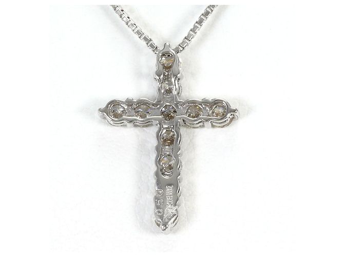 Autre Marque Colar de ouro branco 18K e diamantes Dourado - vista 3