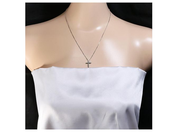 Autre Marque Colar de ouro branco 18K e diamantes Dourado - vista 6