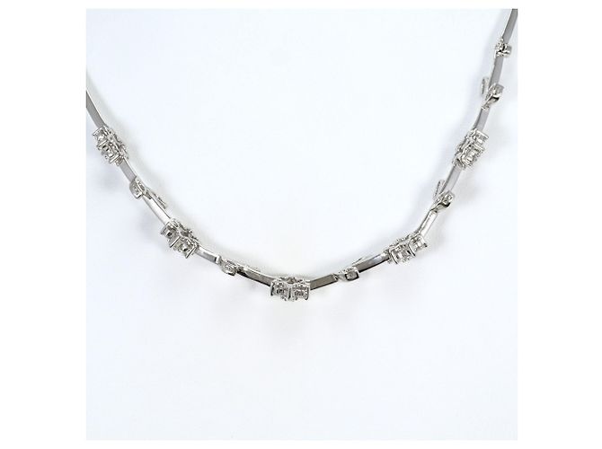 Autre Marque 18K Weißgoldkette mit Diamant Golden - Ansicht 3