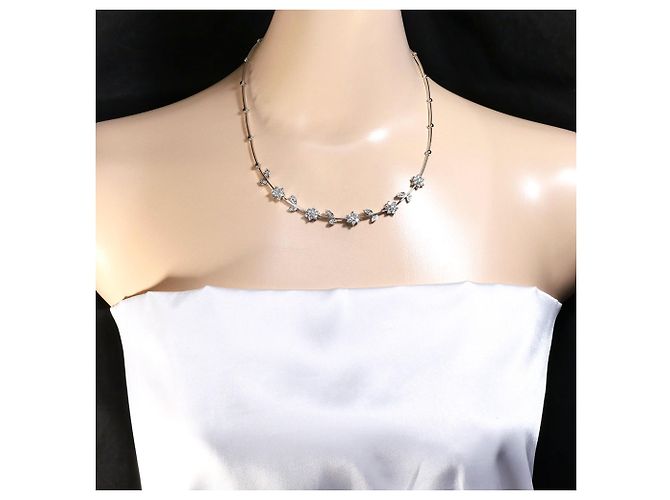 Autre Marque 18K Weißgoldkette mit Diamant Golden - Ansicht 6