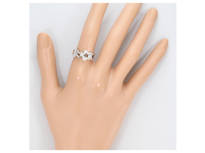 Autre Marque 18K Weißgold-Ring mit Diamant Golden - Ansicht 6