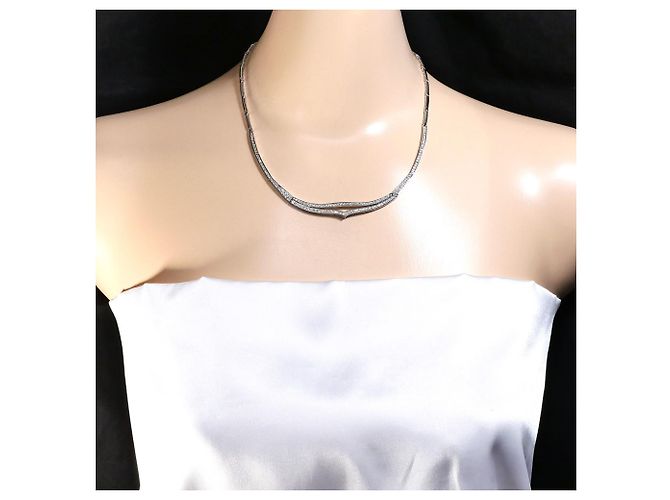 Autre Marque 18K Weißgoldkette mit Diamant Golden - Ansicht 7