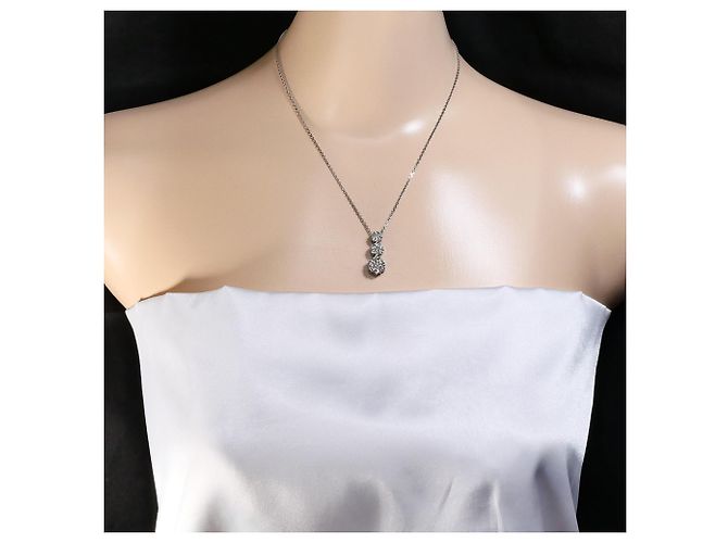 Autre Marque Elegante collana in oro bianco 18K e diamanti D'oro - vista 6