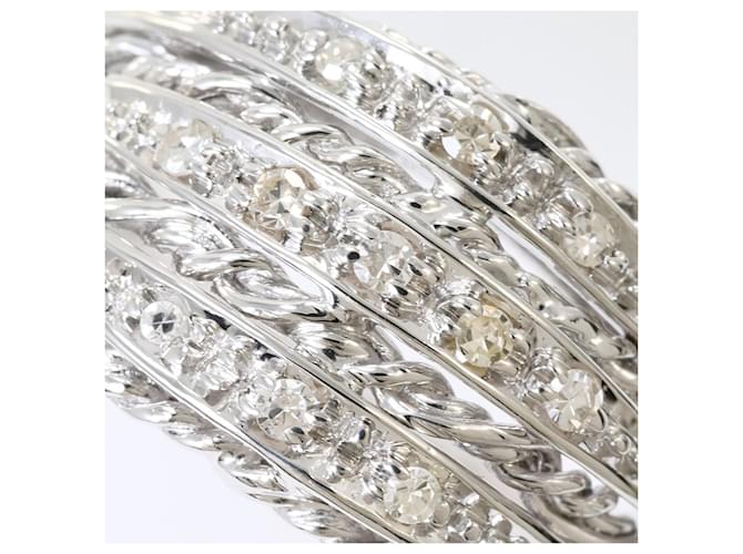 Autre Marque 18K Weißgold-Ring mit Diamant Golden - Ansicht 2