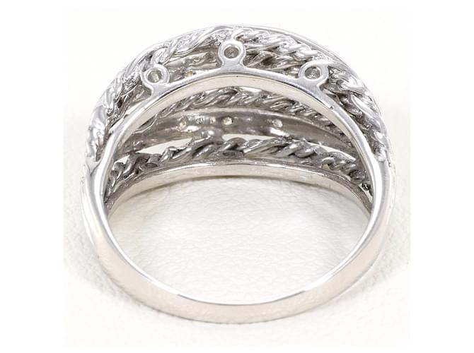 Autre Marque 18K Weißgold-Ring mit Diamant Golden - Ansicht 4