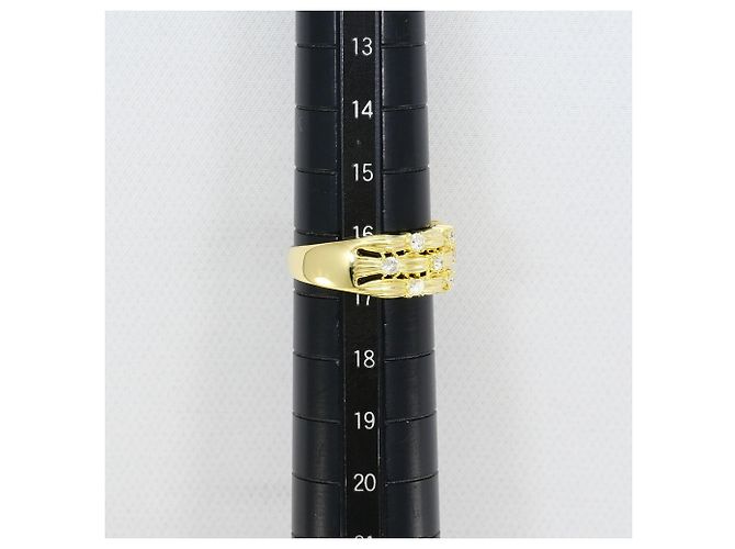 Autre Marque 18K Gelbgold-Ring mit Diamant Golden - Ansicht 8