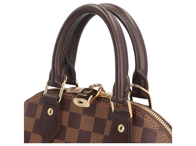 Borsa a tracolla Louis Vuitton Alma BB Damier Marrone - vista 10