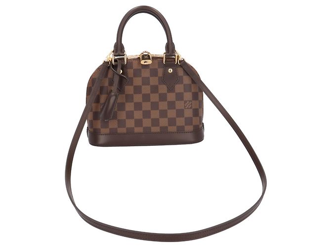 Borsa a tracolla Louis Vuitton Alma BB Damier Marrone - vista 12