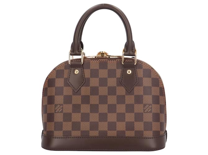 Borsa a tracolla Louis Vuitton Alma BB Damier Marrone - vista 3