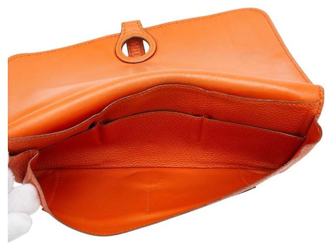 Hermès Hermes Dogon GM Bifold Long Wallet Orange - Ansicht 10