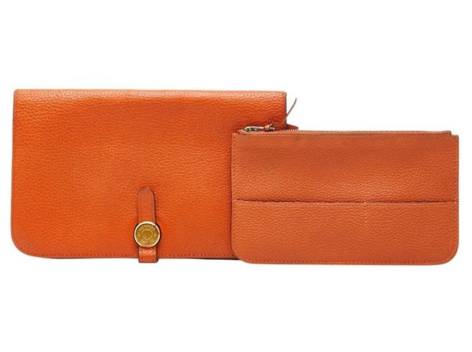 Hermès Hermes Dogon GM Bifold Long Wallet Orange - Ansicht 16