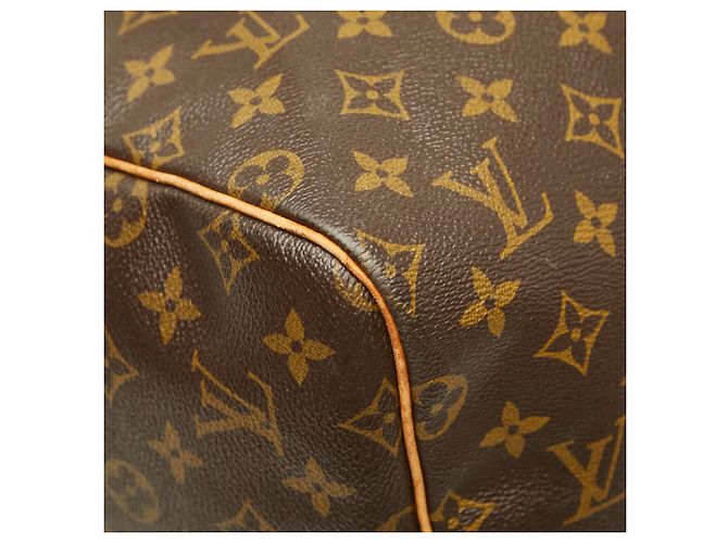 Louis Vuitton Monogram Keepall Bandoulière 55 Borsa Boston Marrone - vista 5