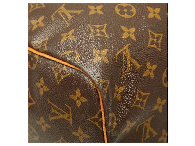 Louis Vuitton Monogram Keepall Bandoulière 55 Borsa Boston Marrone - vista 7