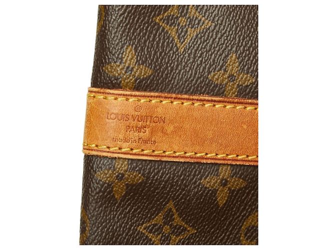 Louis Vuitton Monogram Keepall Bandoulière 55 Borsa Boston Marrone - vista 8