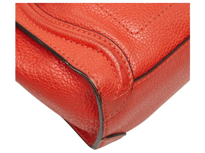 Céline Celine Luggage Nano Shopper Handtasche Rot - Ansicht 5
