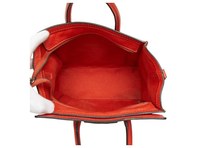 Céline Celine Luggage Nano Shopper Handtasche Rot - Ansicht 8