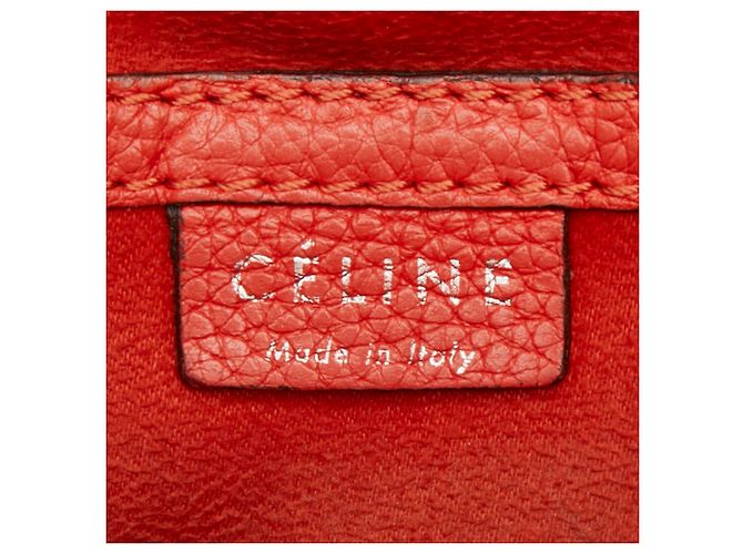 Céline Celine Luggage Nano Shopper Handtasche Rot - Ansicht 9